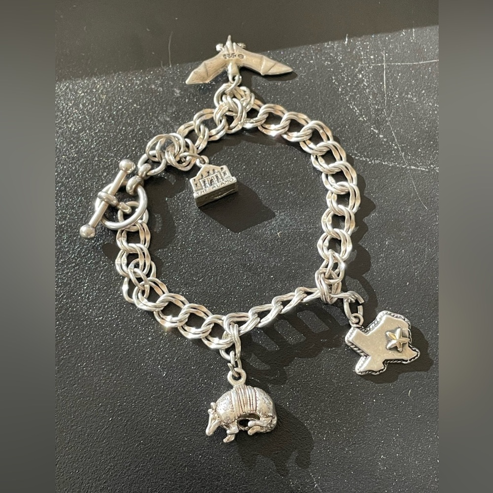 Sterling silver Austin, Texas charm bracelet